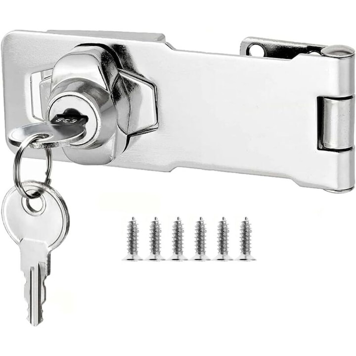 Lacat zinc 3 inch cu chei multiple, rezistent la rugina, versatil