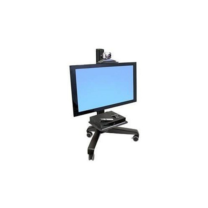 Мобилна стойка за дисплей/телевизор Ergotron Neo-Flex Mobile MediaCenter UHD, технология с постоянна сила, за плоски панели 50-80 инча, Черна