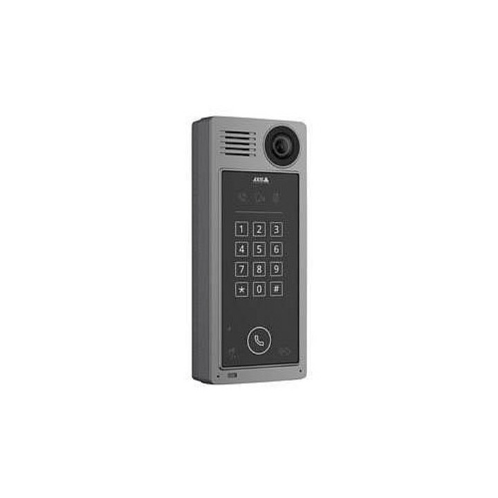 Axis Communications A8207-VE MkII videó kaputelefon állomás, 6 MP 3072 x 2048 kamera, PoE+ és kétirányú hang, Szürke