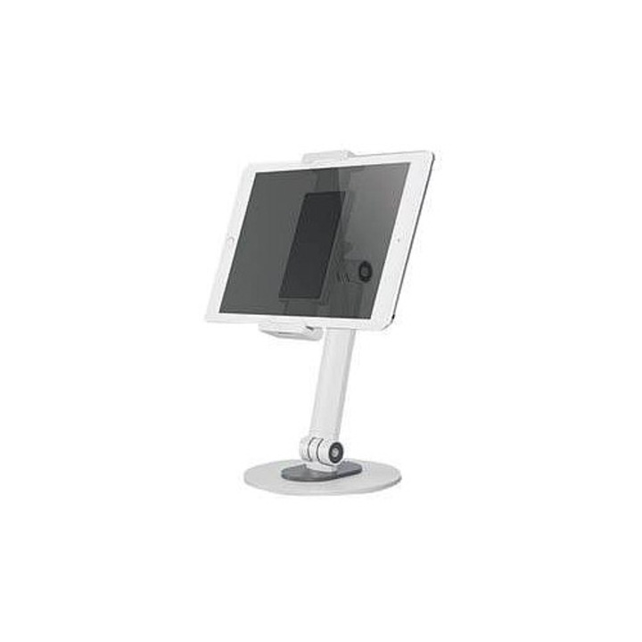 Suport tableta Neomounts, stand pentru ecrane 4.7-12.9 inch, ajustabil pentru birou, alb