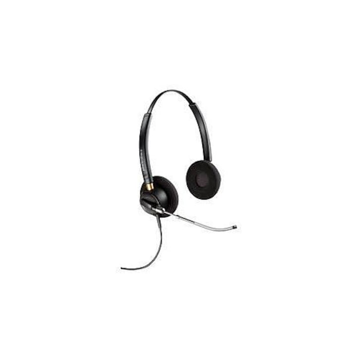 HP EncorePro 520V binaurális headset, VoiceTube, Quick Disconnect csatlakozóval, Skype for Business tanúsítvánnyal, fekete