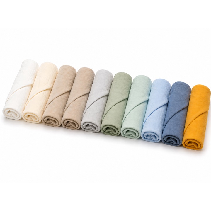 Mini lavete bebelusi muselina dubla Kidizi – set 10 bucati, 16x16 cm, absorbtie rapida
