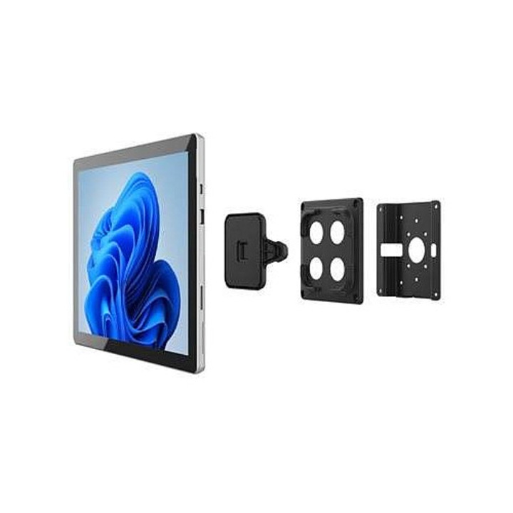 Suport tableta Maclocks Magnetix Secured, montaj pe perete, cu blocare magnetica, cablu antifurt inclus, otel galvanizat, negru
