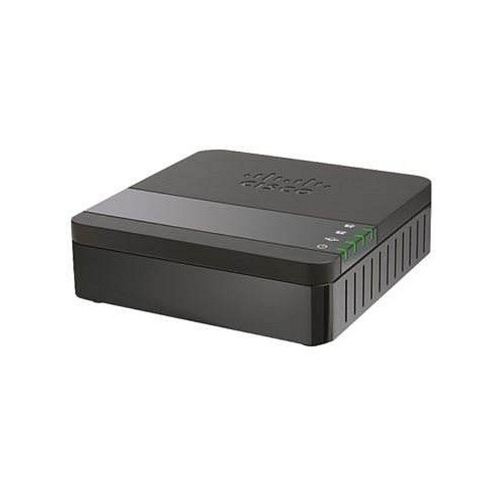 VoIP adapter Cisco ATA 191, 100 Mbps LAN, falra szerelhető, Fekete