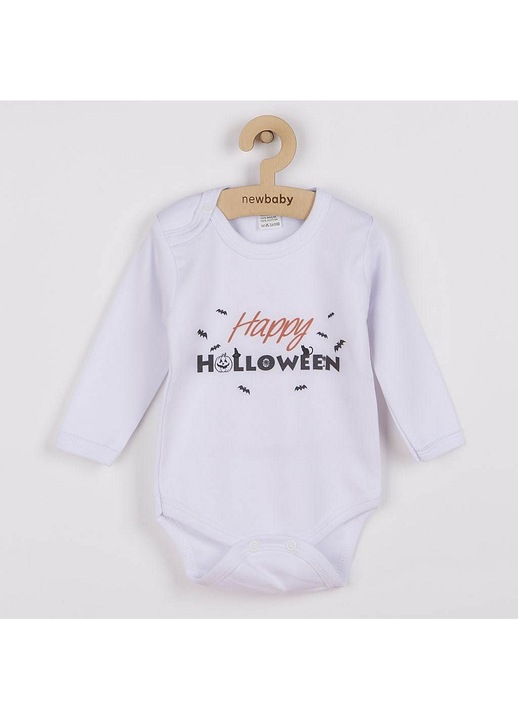 Body copii, New Baby, Happy Halloween, 100% bumbac, alb