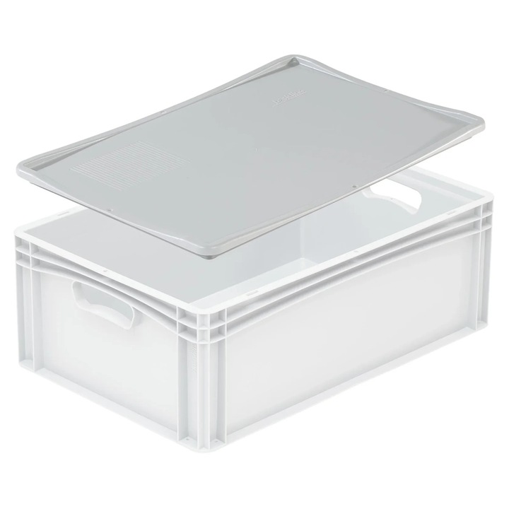 Capac Eurobox 60x40 cm Gri din Polipropilena Copolar (PP-C)