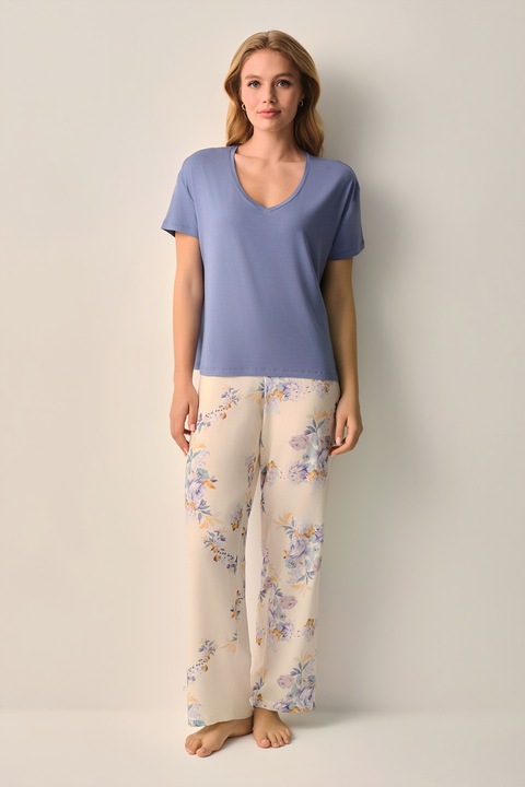 Suwen, Pijama cu maneci scurte, Albastru indigo