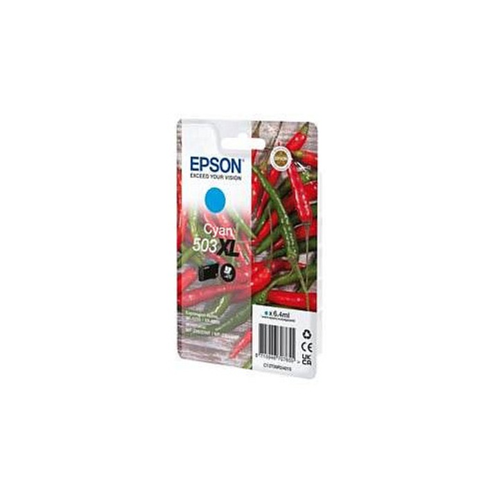 Epson 503XL tintapatron, eredeti, XL 6.4 ml, Expression Home XP-5200/XP-5205, WorkForce WF-2960DWF/WF-2965DWF, cián, 1 db