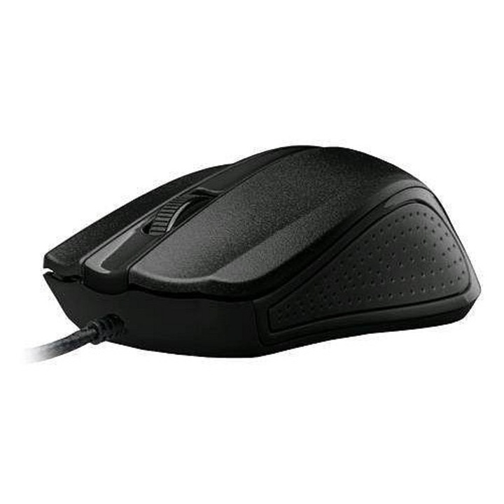 Egér optikai C-Tech WM-01, ergonomikus, optikai szenzor 1200 dpi, USB, fekete, kábel 1.3 m