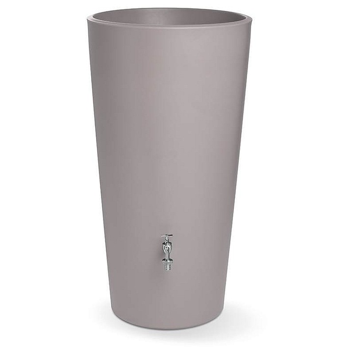Esővízgyűjtő tartály Prosperplast RAINBOWL FLOWER, műanyag, 150 l kapacitás, mokka, 60x60x110 cm