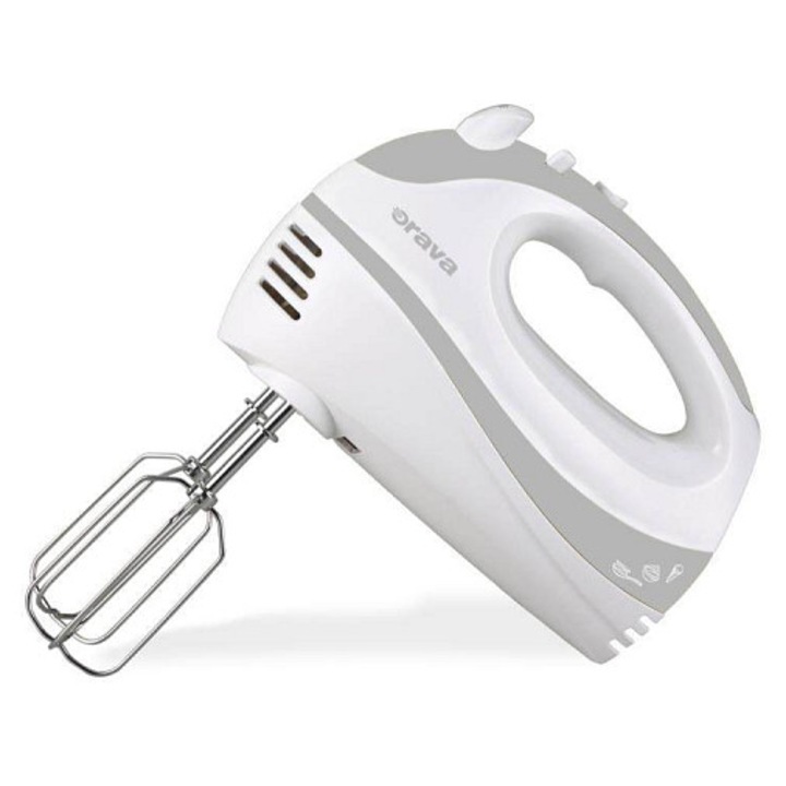 Ръчен миксер Orava SL-110, 300W, 5 скорости, сиво-бял