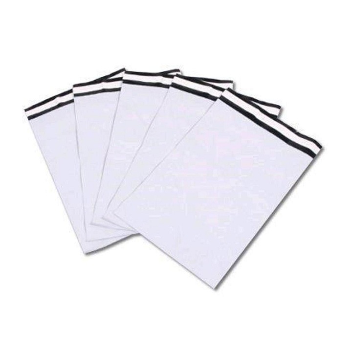 CARERO öntapadós polietilén tasakok, 50 mikron, 240x325 mm, fehér, 10 db
