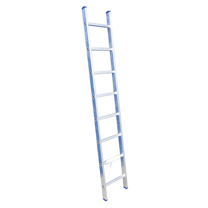 Scara de sprijin/ scara simpla ELKOP VHR T 1x8, 8 trepte, din aluminiu, 2,16 m inaltime, capacitate 150 kg, argintiu