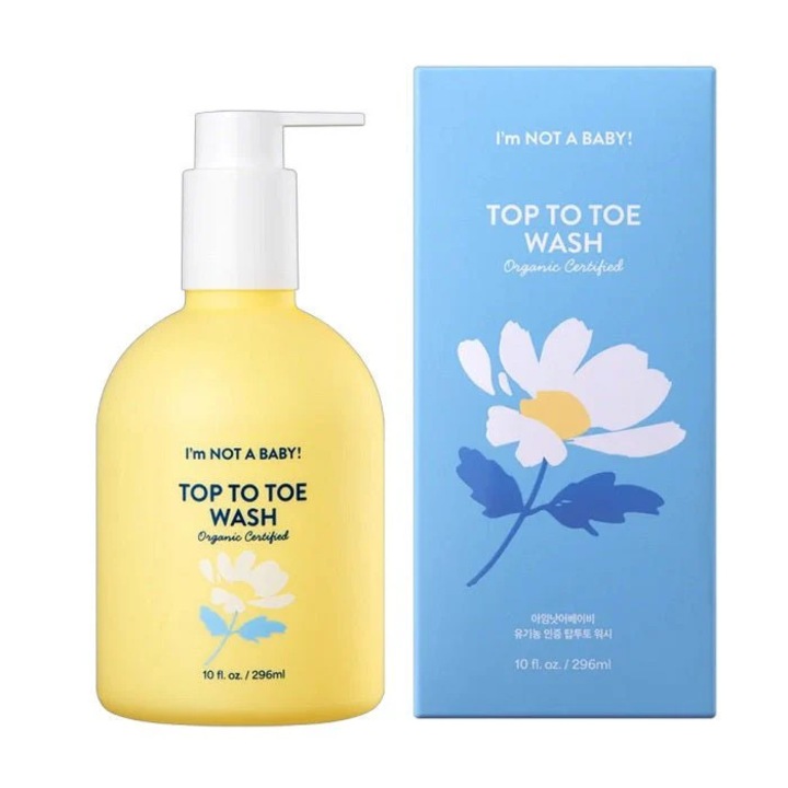 TOP TO TOE WASH ORGANIC CERTIFIED - Bio 2 az 1-ben tusfürdő és sampon gyermekeknek