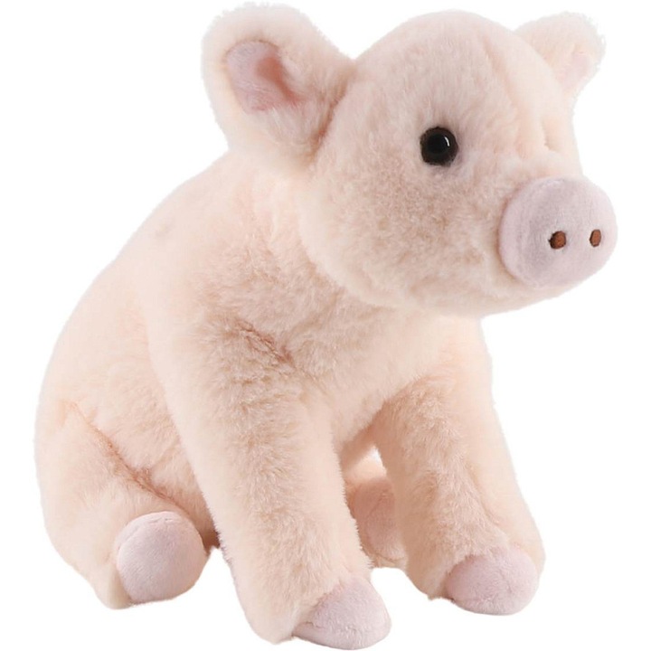 Jucarie de plus Sparkys porc 20x11x10cm roz