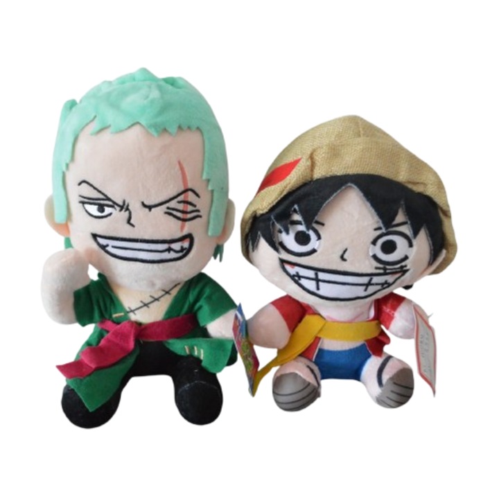 One Piece játékszett, plüss, 2 darab, 20 cm