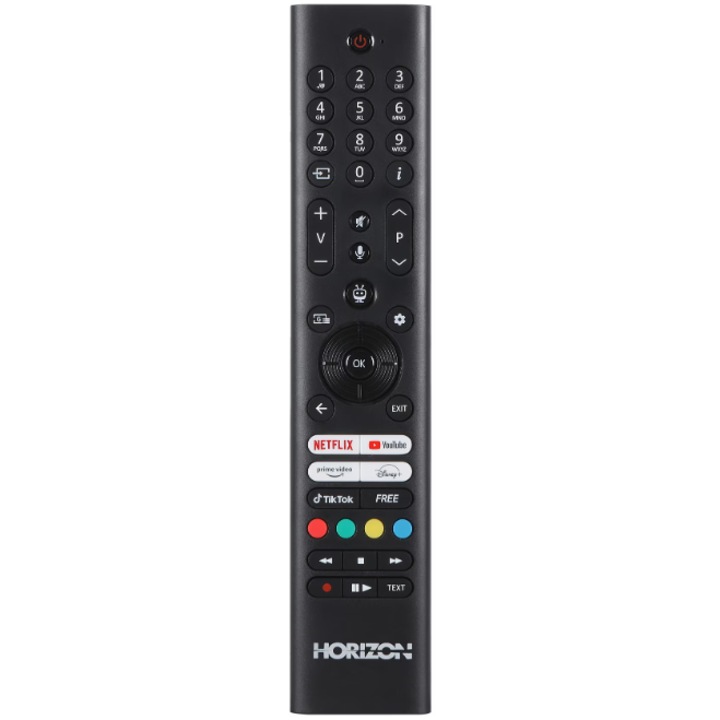 Telecomanda televizor originala HORIZON, butoane dedicate NETFLIX, YouTube, Prime Video, Rakuten TV, Neagra, cod Remote_TV_HORIZON
