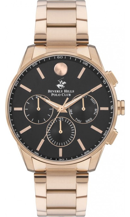 Ceas de mana pentru barbati BEVERLY HILLS BP3396X.450, aur roz, cu stil in tendinte, ideal pentru cadou