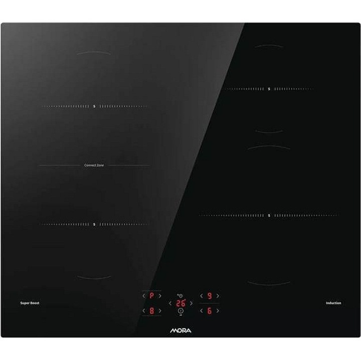 Plita incorporabila Mora VDIT 67E C, inductie, 4 zone, negru, 59.5x5.4cm