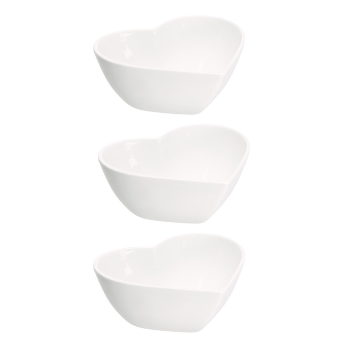 Altom Design krémszínű tálkészlet, 3 db, 12x12x4cm, 480ml