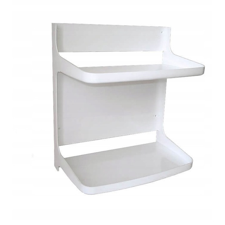 Окачен рафт Artgos бял 40x35x21см, два рафта, просторен