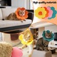 Set de 4 guler de protecție pentru animale de companie, BOMSTOM, portocaliu/albastru/galben/roz, moale, reglabil