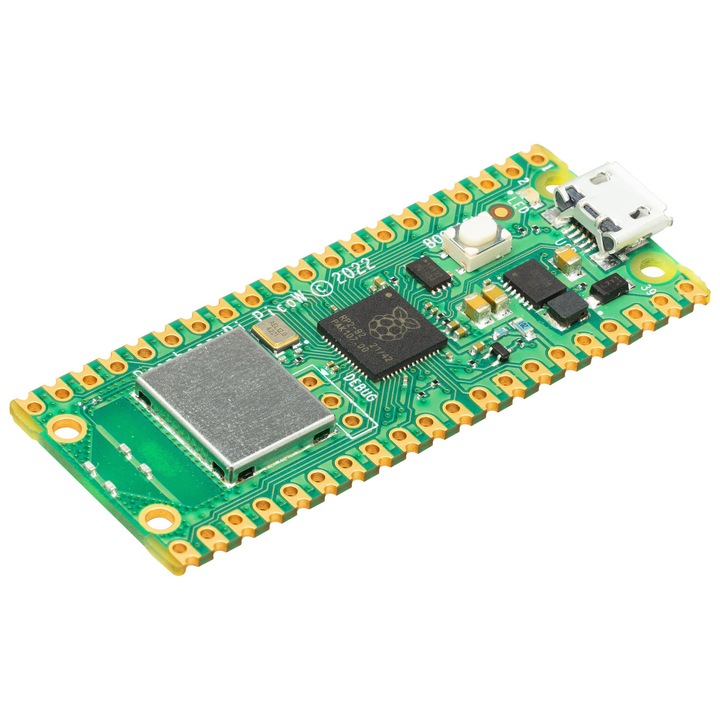 Платка Raspberry Pi Pico W с WiFi, RP2040 двуядрен 133MHz, микроконтролер за IoT и електроника