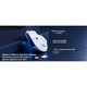 Безжична геймърска мишка, ергономична, QOVA®, трирежименa свързаност Bluetooth 5.0 + 2.4G + USB-C с кабел, 10000 DPI, RGB светлини, 6 програмируеми бутона, презареждаема батерия, ергономична, напълно програмируема, съвместима с PC/лаптоп/Mac