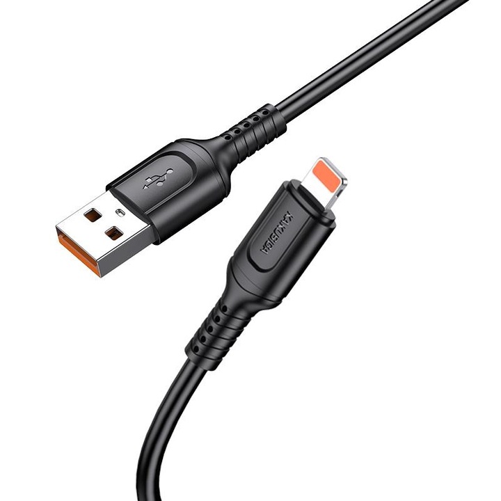 Cablu de incarcare Kaku KSC-805, USB-A la Lightning, 18W, 2.4A, 1m, Negru