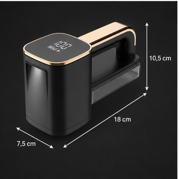 Aparat Electric pentru Indepartat Scame, pentru Haine, Canapele si Tapiterii, LCD + LED, 3 Trepte Viteza, USB-C, Negru