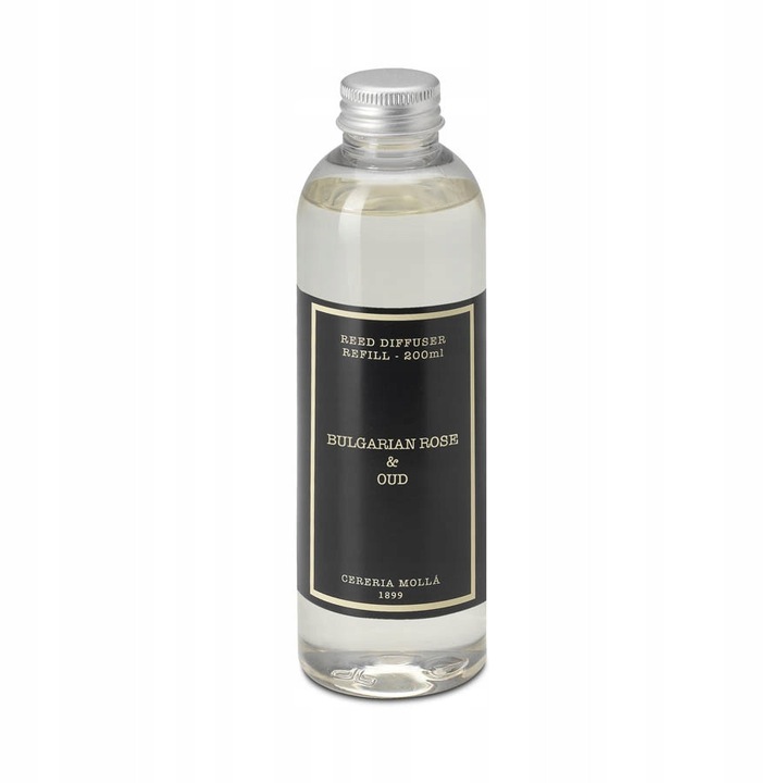 Rezerve parfüm diffúzor Cereria Molla Bulgarian Rose Oud 200ml átlátszó 4,6x16,6cm