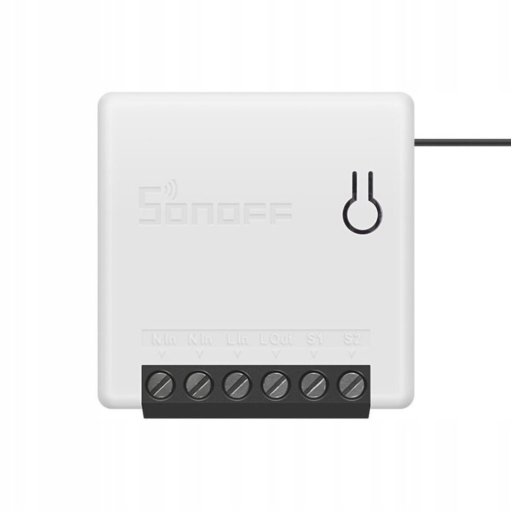 Sonoff Mini WiFi relé, fehér, 42.6x42.6x20mm, 10A