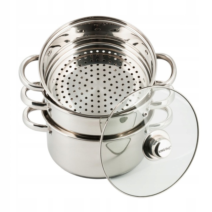 Kinghoff gőzfőző edénykészlet 22cm rozsdamentes acél 4,5l