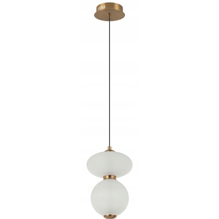 Italux NICO függőlámpa fekete arany fehér LED 15x129cm