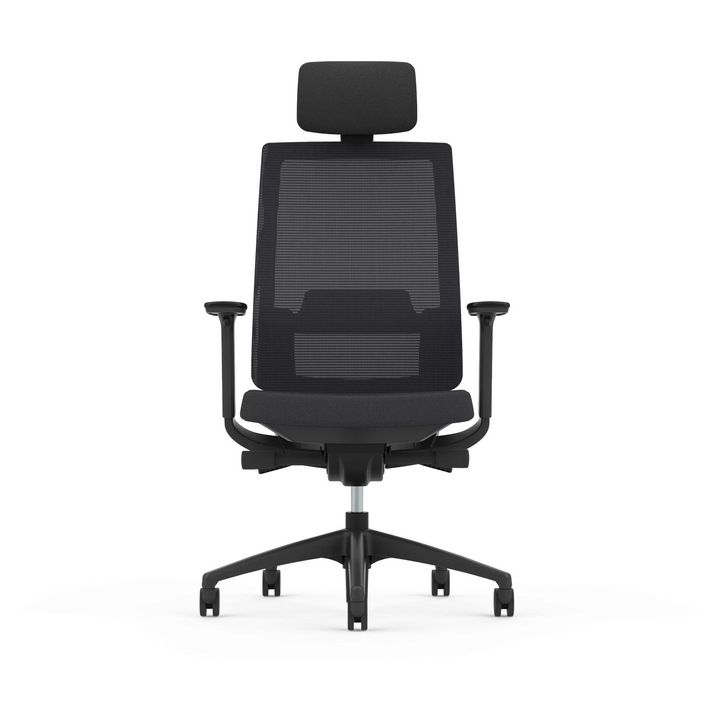 Scaun ergonomic StableDesk PULSAR Mesh, Armrest 3D, Reglare tetiera, Suport lombar, Inaltime reglabila, Blocare inclinare in 5 pozitii, Certificat BIFMA, Sezut textil, Spatar din Plasa - Negru