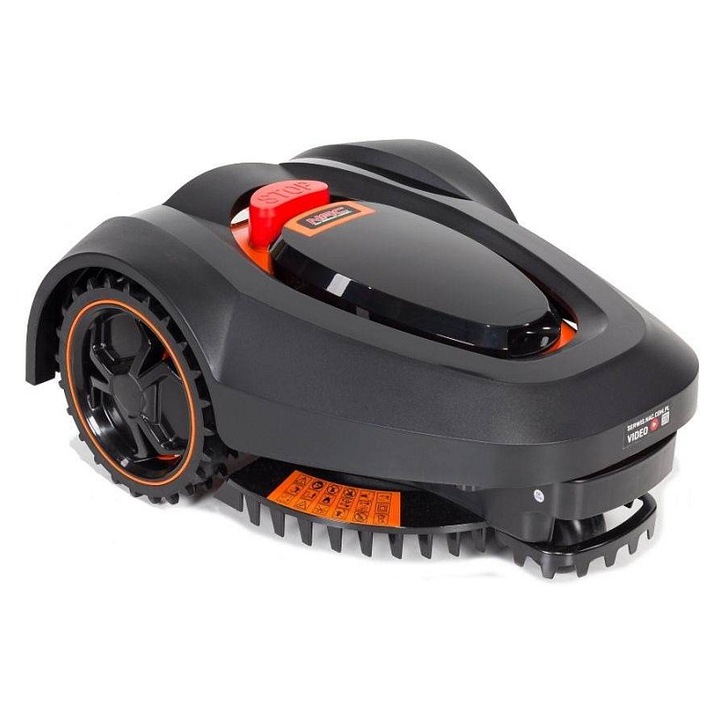Robot de tuns gazon NAC RLM800-NG, sistem 3 in 1 (taiere, tocarire, mulcire), autonomie 60–90 min, negru/orange, pentru pana la 800 m²