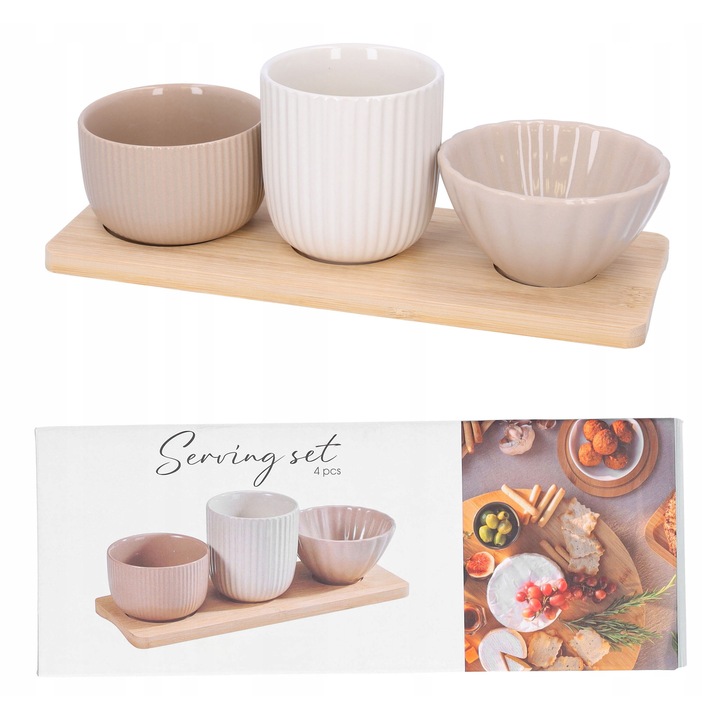 Set 3 boluri pentru sosuri si dipuri, multicolor, dimensiuni variate