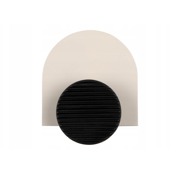 Закачалка за стена PT KNOB, MDF, сива, 15x15x4.5см
