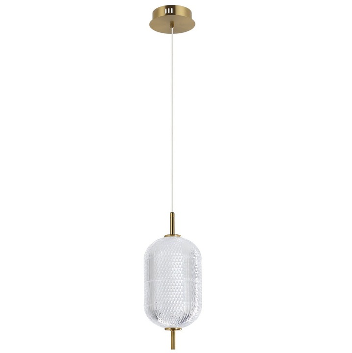 Lustra LED Italux Corado arany átlátszó 140x15x15cm