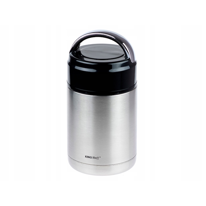 Termos alimentar Kinghoff 0.8L inox argintiu 22.5x11cm