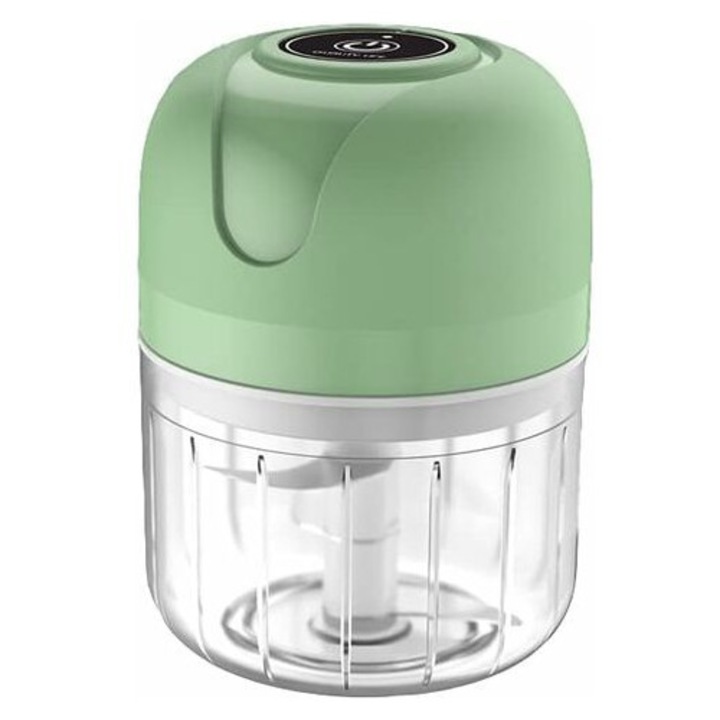 Masina de tocat carne electrica Tigrezy, mini tocator electric, 250 ml, tocator electric de bucatarie cu incarcator USB, tocator de ceapa cu 3 lame