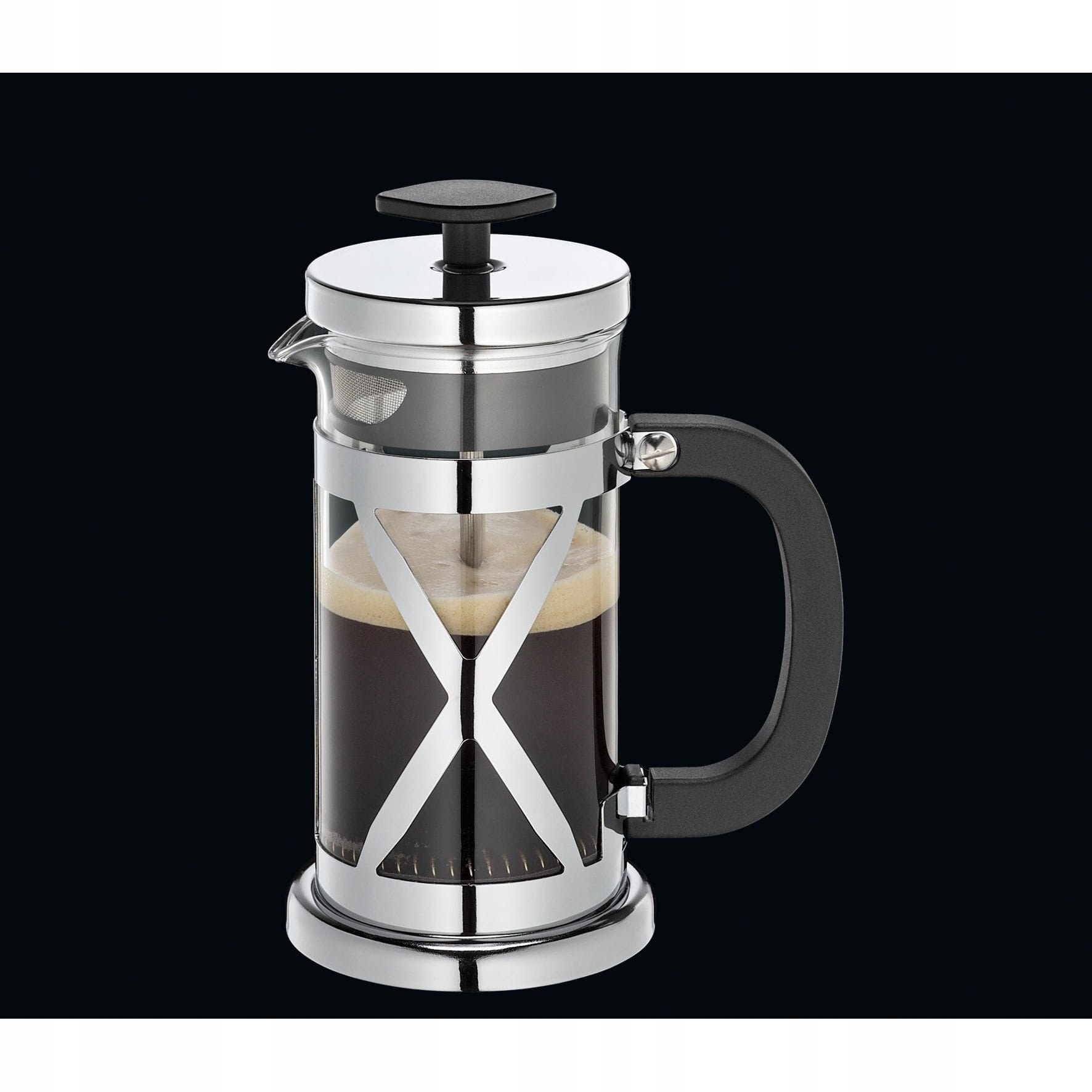 Cafetiera Cilio Gloria, 0.35l, inox si sticla, 8.5x17cm, set 3 cesti