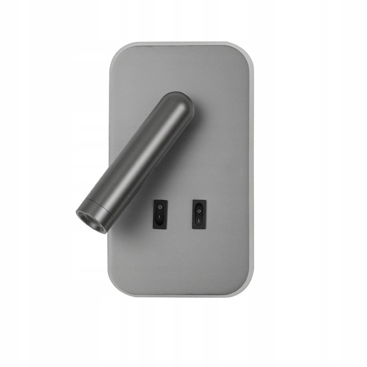 Italux DORIA LED fali lámpa, szürke, 10.5x18.5x2.5cm, 8W, 3000K, 2 fényforrás