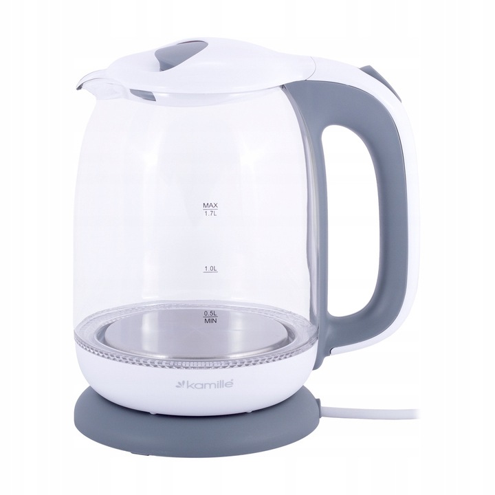 Fierbator electric Kamille 1,7L 2200W sticla negru