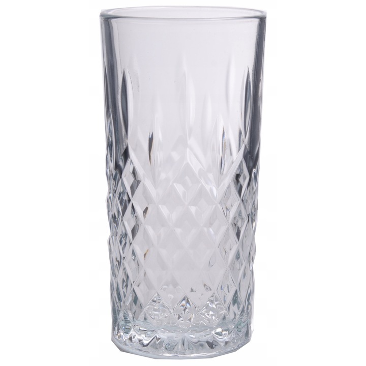 Комплект от 6 високи чаши LAV Brit 440ml, многоцветен кристал 7x14.6cm