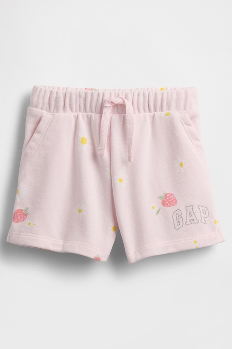 GAP, Mintás pamuttartalmú rövidnadrág, Halvány rózsaszín