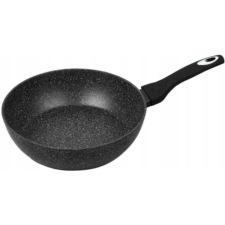 Дълбок тиган Klausberg Marmo Gold 24x7,5cm, гранитно покритие, силиконови дръжки