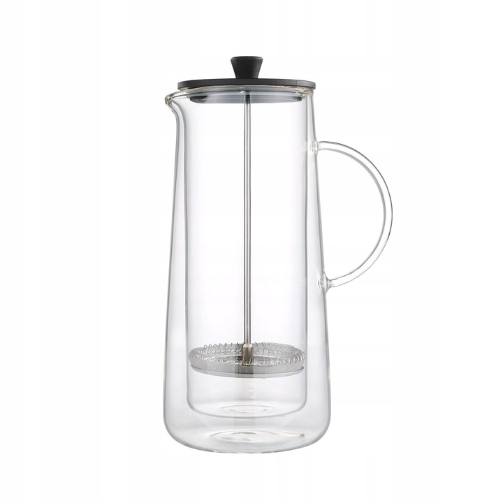 Zassenhaus kávéfőző 0.9l dupla falú rozsdamentes acél üveg 11x25.5cm 8 csészés szett
