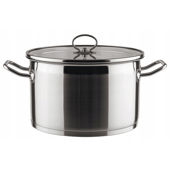 Тенджера Vinzer Universum 6,5L 24см многослойна неръждаема стомана със стъклен капак