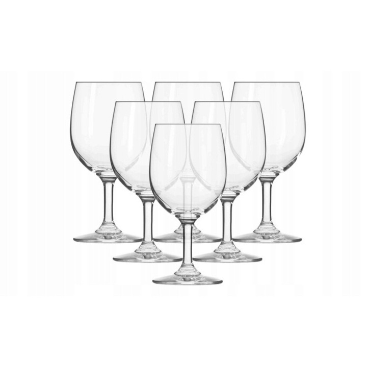 Set 6 pahare vin rosu Krosno Epicure 250ml transparente 15.8x7.7cm